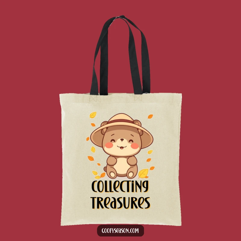 Funny Bear Leaf Catching Tote Bag: Chic & Hilarious Carryall for Autumn Outings