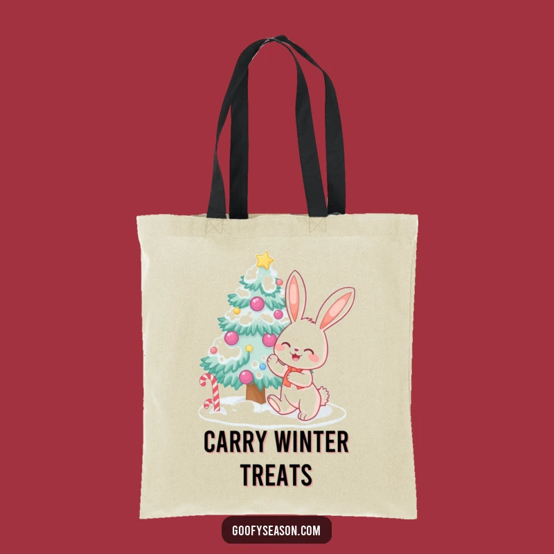 Funny Bunny Christmas Tote Bag - Carry Holiday Cheer Everywhere You Go