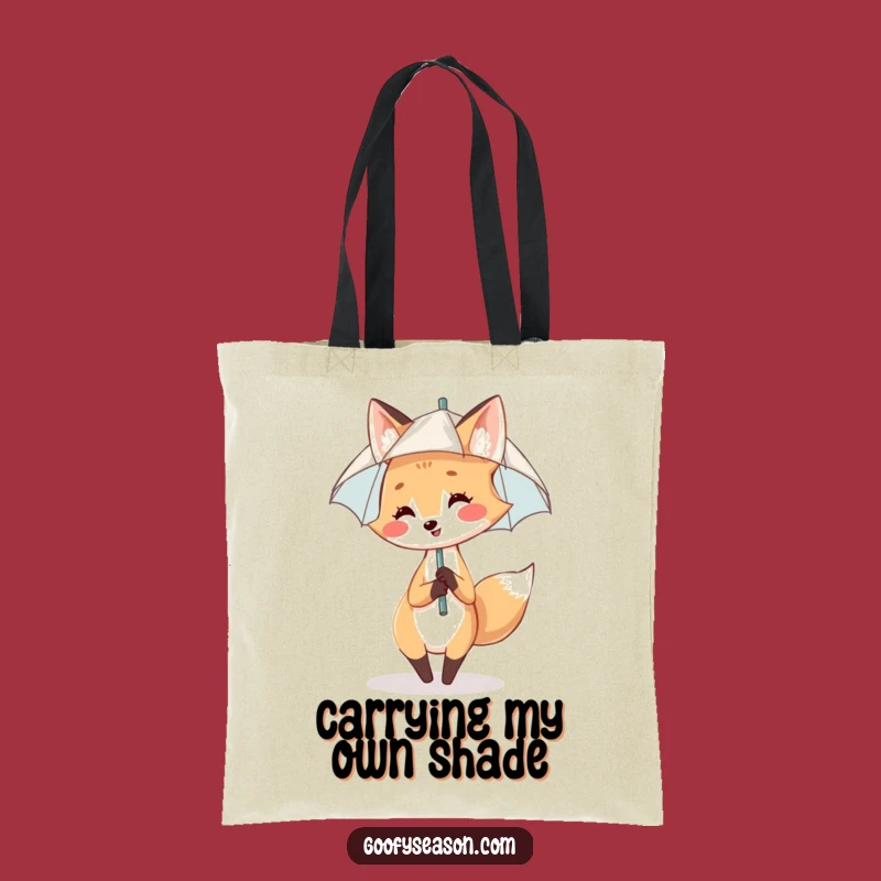 Funny Fox Tote Bag: Charming Rain Dancer Accessory, Stylish Humorous Gift