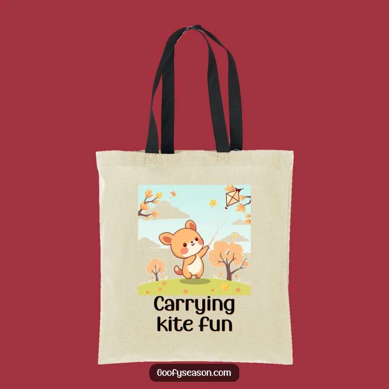 Funny Kawaii Kite Flyer Tote Bag - Cute Animal Accessory, Excellent Funny Gift
