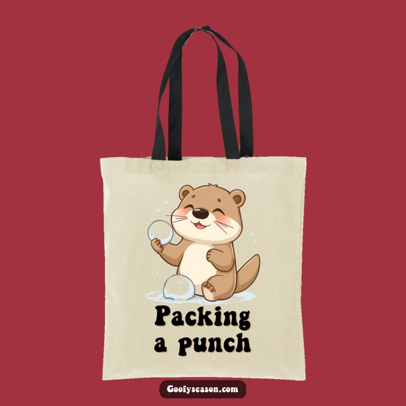 Funny Otter Snowball Fight Tote Bag - Carry Your Fun and Essentials