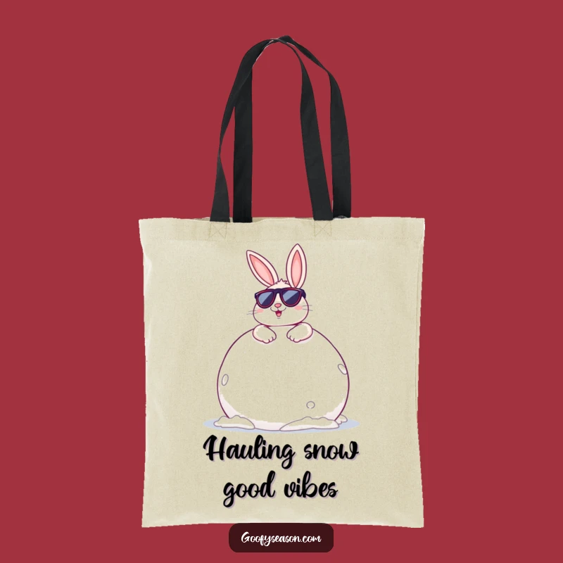 Funny Bunny Snowball Tote Bag: Carry Your Cool with This Fun Accessory