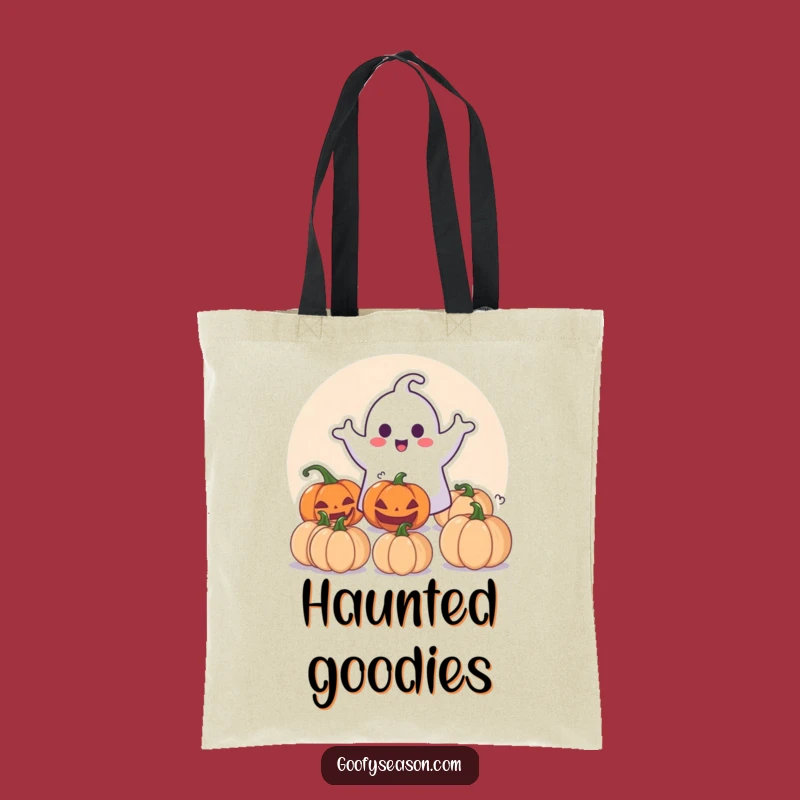 Funny Halloween Trick-or-Treat Tote Bag: Ghost & Pumpkin Surprise Carrier Gift